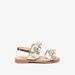 Juniors Ruffle Detail Sandals with Hook and Loop Closure-Girl%27s Sandals-thumbnailMobile-2