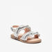 Juniors Ruffle Detail Sandals with Hook and Loop Closure-Girl%27s Sandals-thumbnailMobile-1