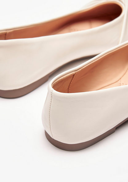 Celeste Women's Solid Slip-On Ballerina Shoes with Knot Detail-Women%27s Ballerinas-image-2