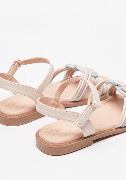 Little Missy Flat Sandals with Hook and Loop Closure-Girl%27s Sandals-image-2