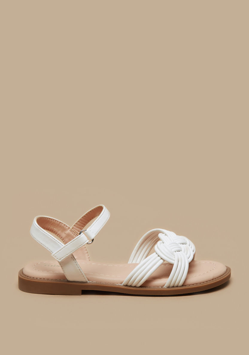 Little Missy Flat Sandals with Hook and Loop Closure-Girl%27s Sandals-image-0