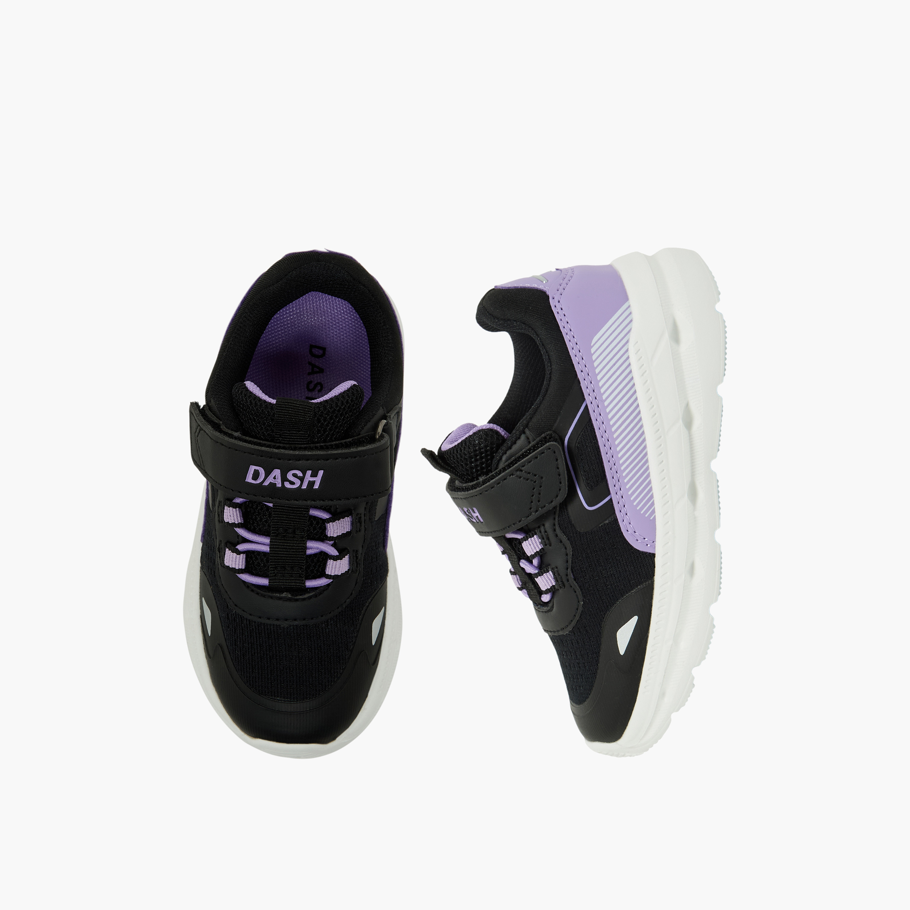 حذاء رياضي بشريط لاصق وقوالب ملونة للبنات من داش-girls-shoes-sneakers-image-1