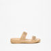 Le Confort Slip-on Cutwork Detail Slide Sandals with Dual Strap-Women%27s Flat Sandals-thumbnail-0