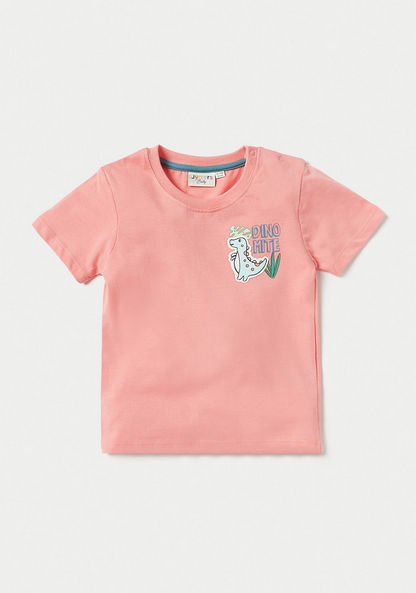 Juniors Dinosaur Print T-shirt - Set of 3-T Shirts-image-2