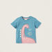 Juniors Dinosaur Print T-shirt with Applique Detail - Set of 3-T Shirts-thumbnailMobile-1