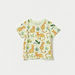 Juniors Leopard Print Crew Neck T-shirt with Short Sleeves-T Shirts-thumbnail-0