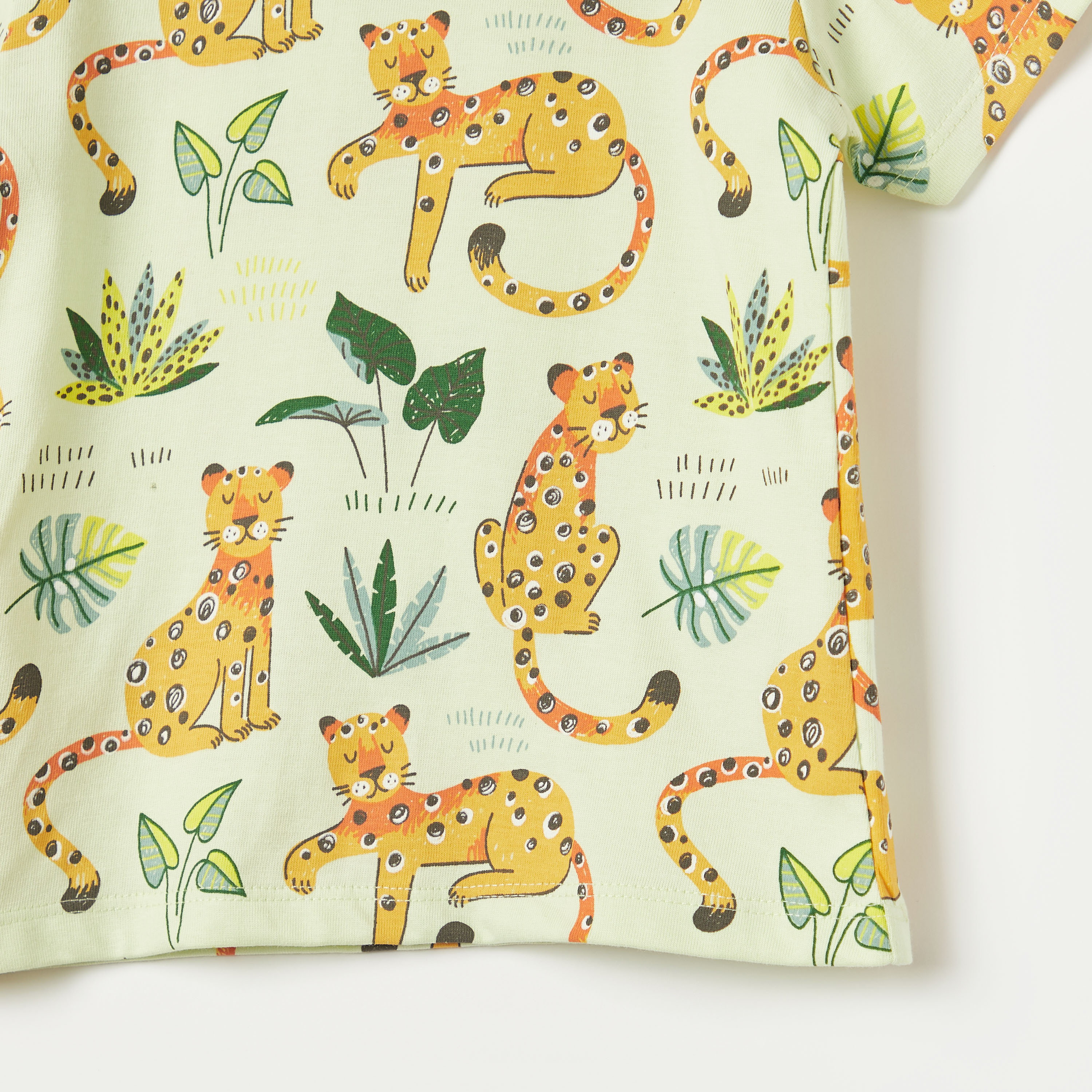 Juniors Leopard Print Crew Neck T-shirt with Short Sleeves-baby-boys-clothing-tshirtsandpolos-image-3