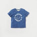 Juniors Printed Crew Neck T-shirt with Applique Detail - Set of 3-T Shirts-thumbnailMobile-2