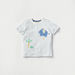 Juniors Printed Crew Neck T-shirt with Applique Detail - Set of 3-T Shirts-thumbnailMobile-3