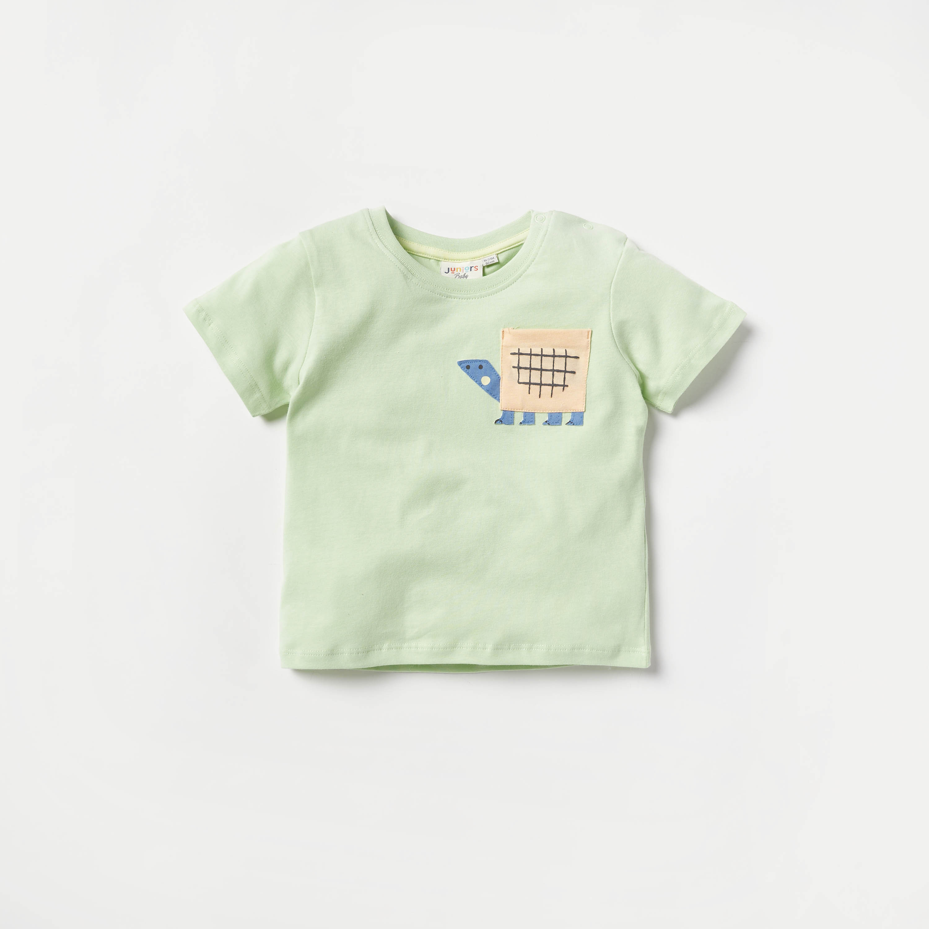 Juniors Printed Crew Neck T-shirt with Short Sleeves - Set of 3-baby-boys-clothing-tshirtsandpolos-image-1