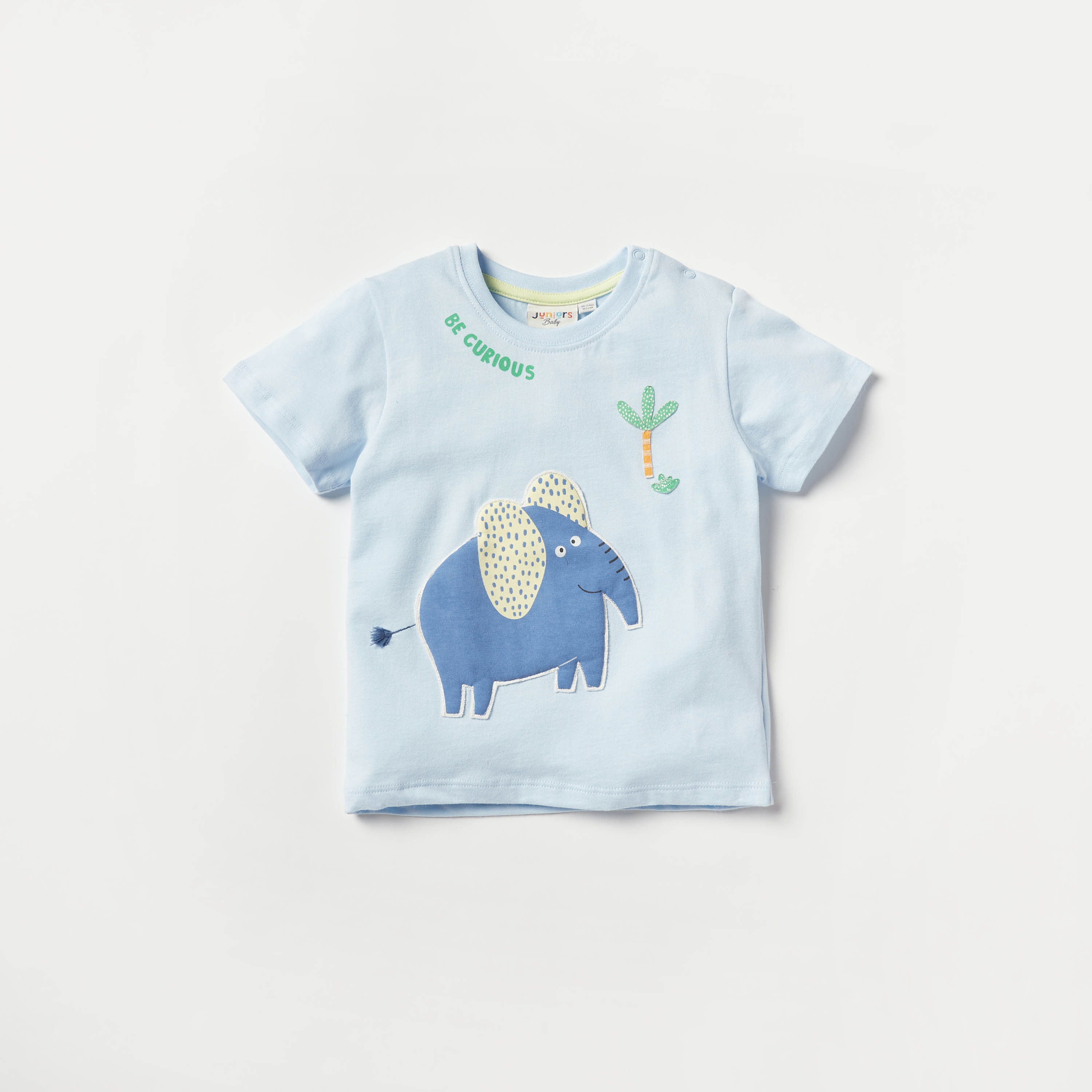 Juniors Printed Crew Neck T-shirt with Short Sleeves - Set of 3-baby-boys-clothing-tshirtsandpolos-image-2