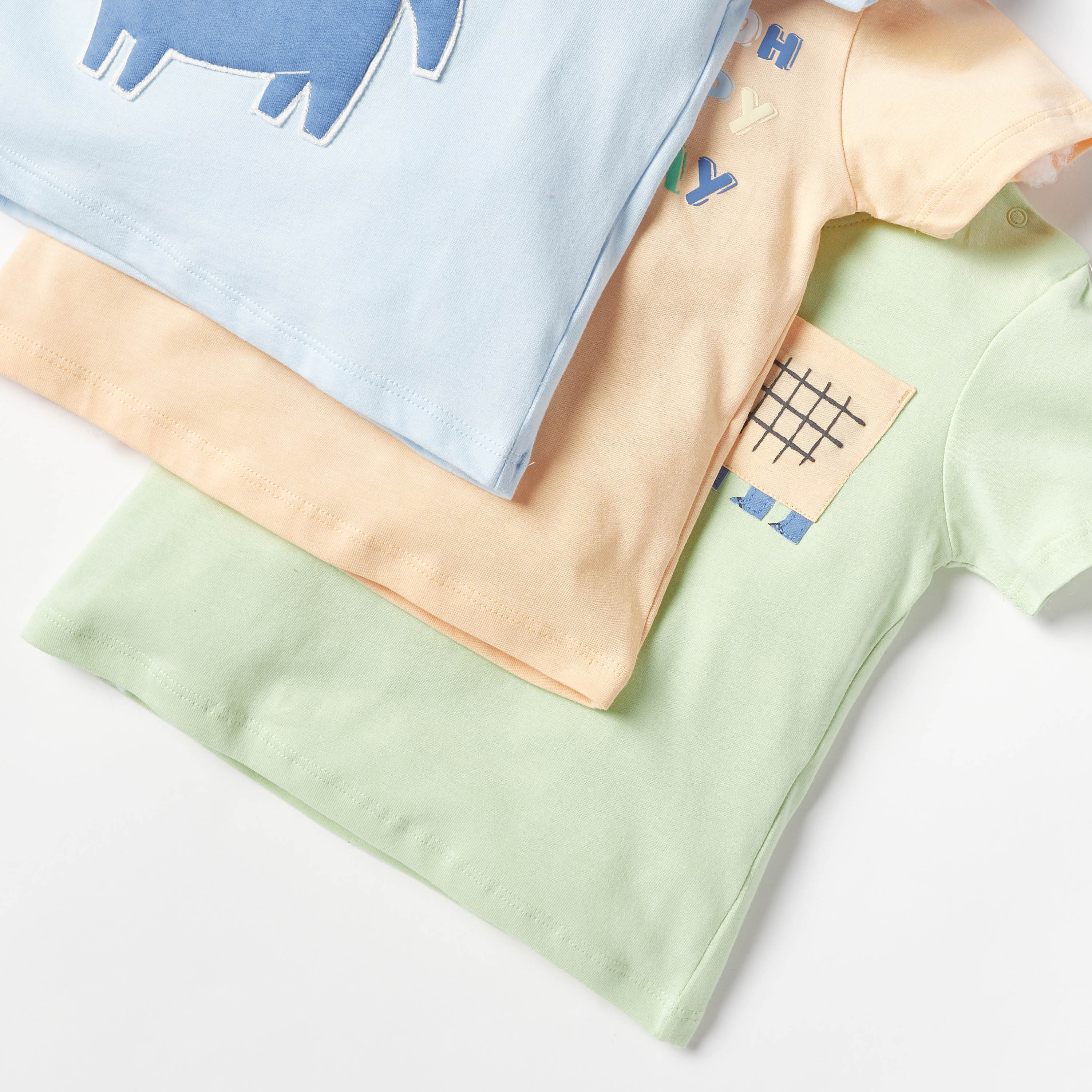 Juniors Printed Crew Neck T-shirt with Short Sleeves - Set of 3-baby-boys-clothing-tshirtsandpolos-image-5