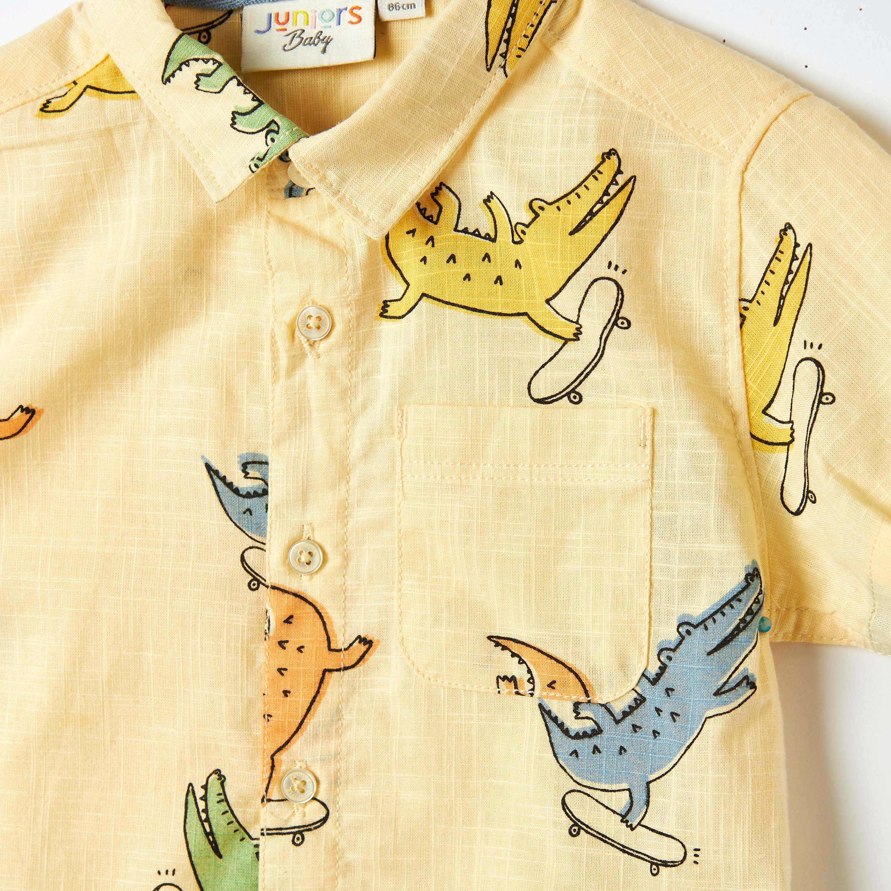 Juniors All Over Print Shirt with Short Sleeves-baby-boys-clothing-shirts-image-2