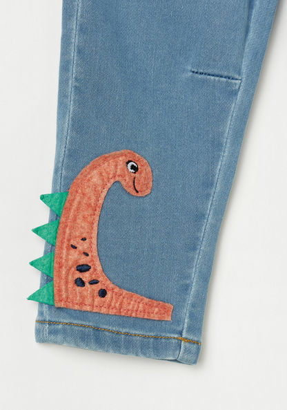 Juniors Applique Detail Jeans with Drawstring Closure-Jeans-image-2