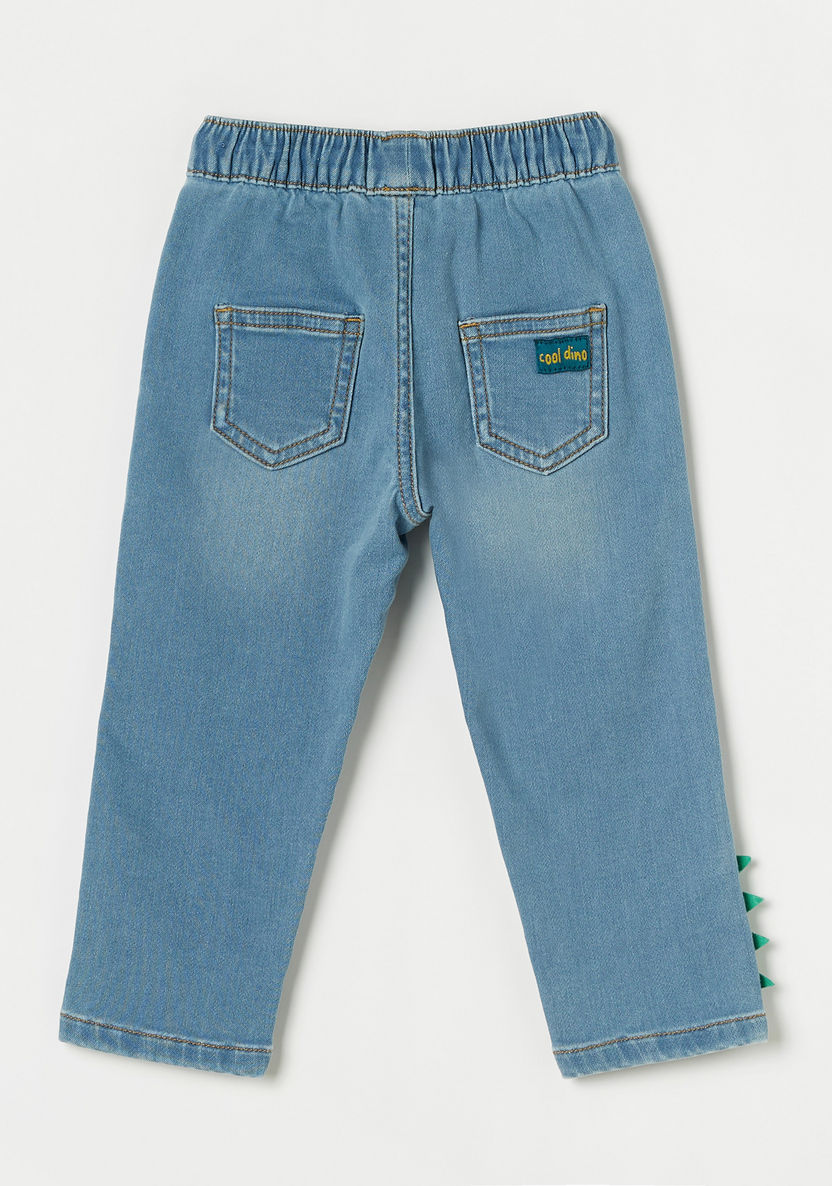 Juniors Applique Detail Jeans with Drawstring Closure-Jeans-image-3