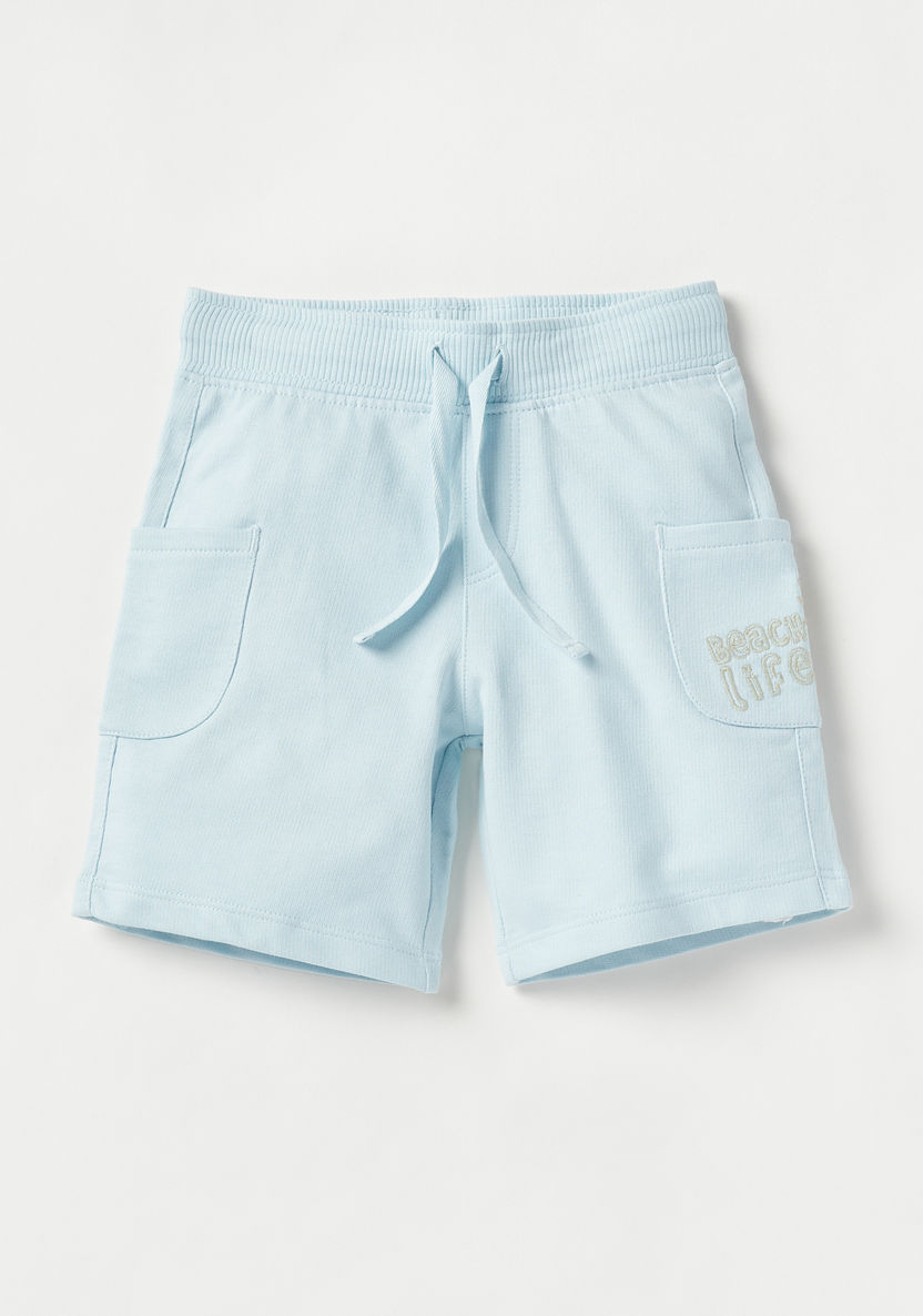 Juniors Printed Shorts with Pockets - Set of 2-Shorts-image-3