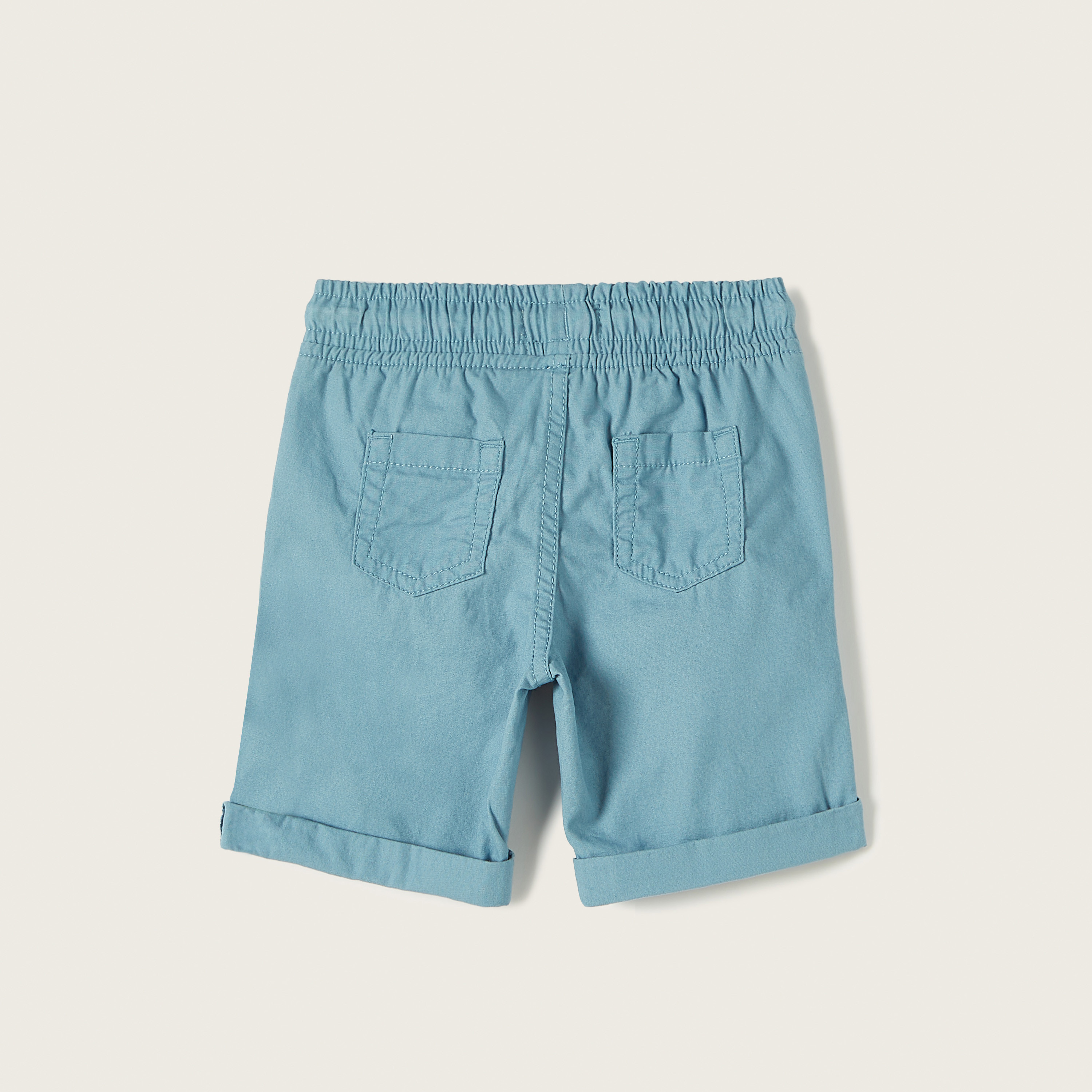 Juniors Solid Shorts with Drawstring Closure and Pockets-baby-boys-clothing-bottoms-shorts-image-3