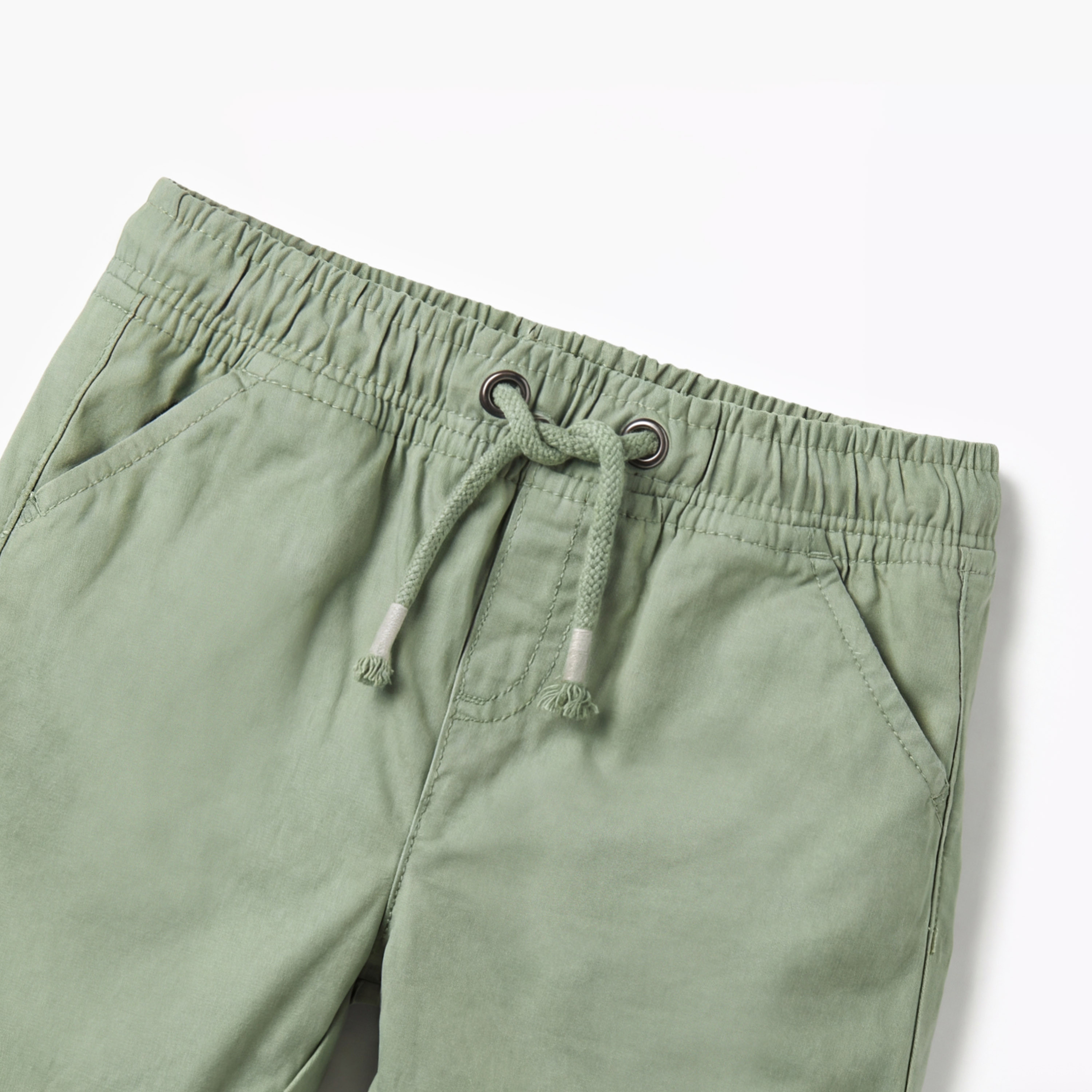 Juniors Solid Shorts with Elasticated Drawstring Closure-baby-boys-clothing-bottoms-shorts-image-4