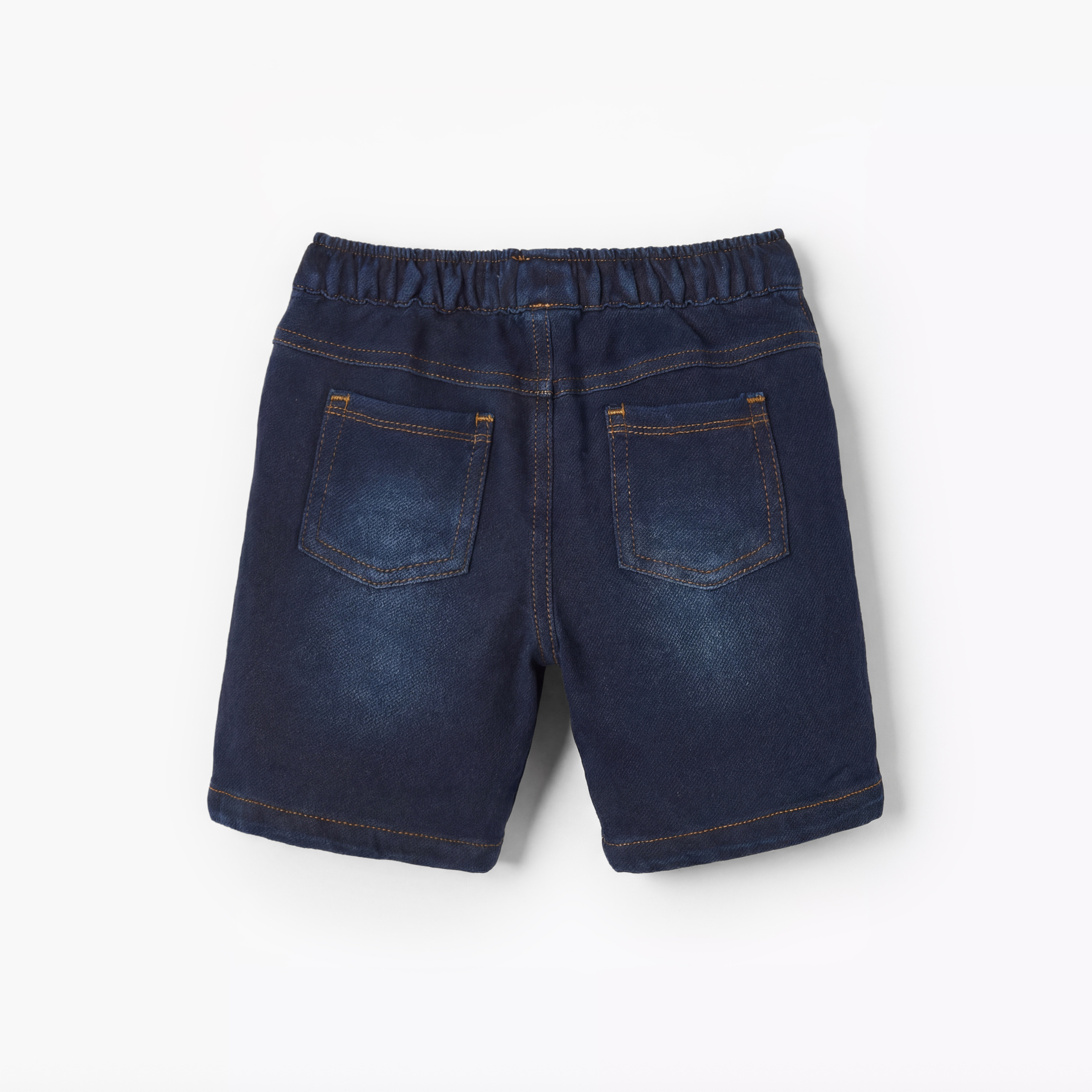 شورت دينم سادة بجيوب ورباط إغلاق من جونيورز-baby-boys-clothing-bottoms-shorts-image-3