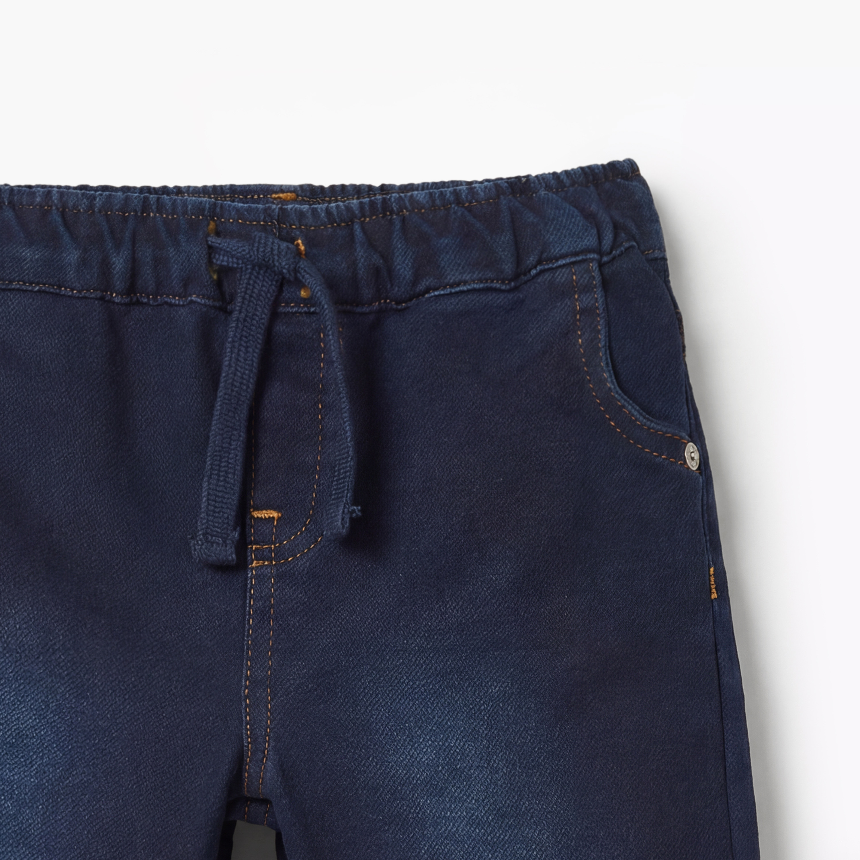 شورت دينم سادة بجيوب ورباط إغلاق من جونيورز-baby-boys-clothing-bottoms-shorts-image-2