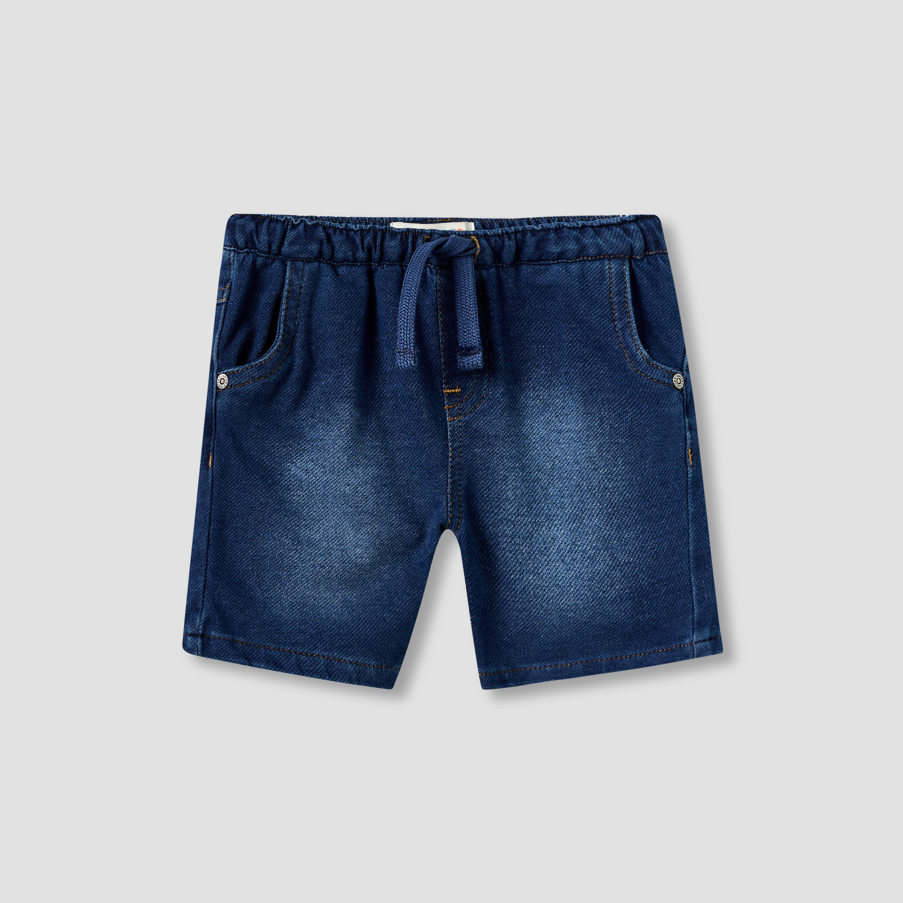 شورت دينم سادة بجيوب ورباط إغلاق من جونيورز-baby-boys-clothing-bottoms-shorts-image-6