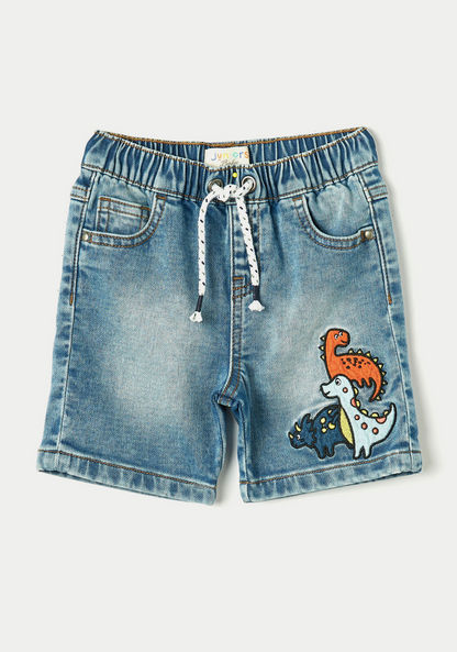 Juniors Boys' Embroidered Denim Shorts-Shorts-image-0