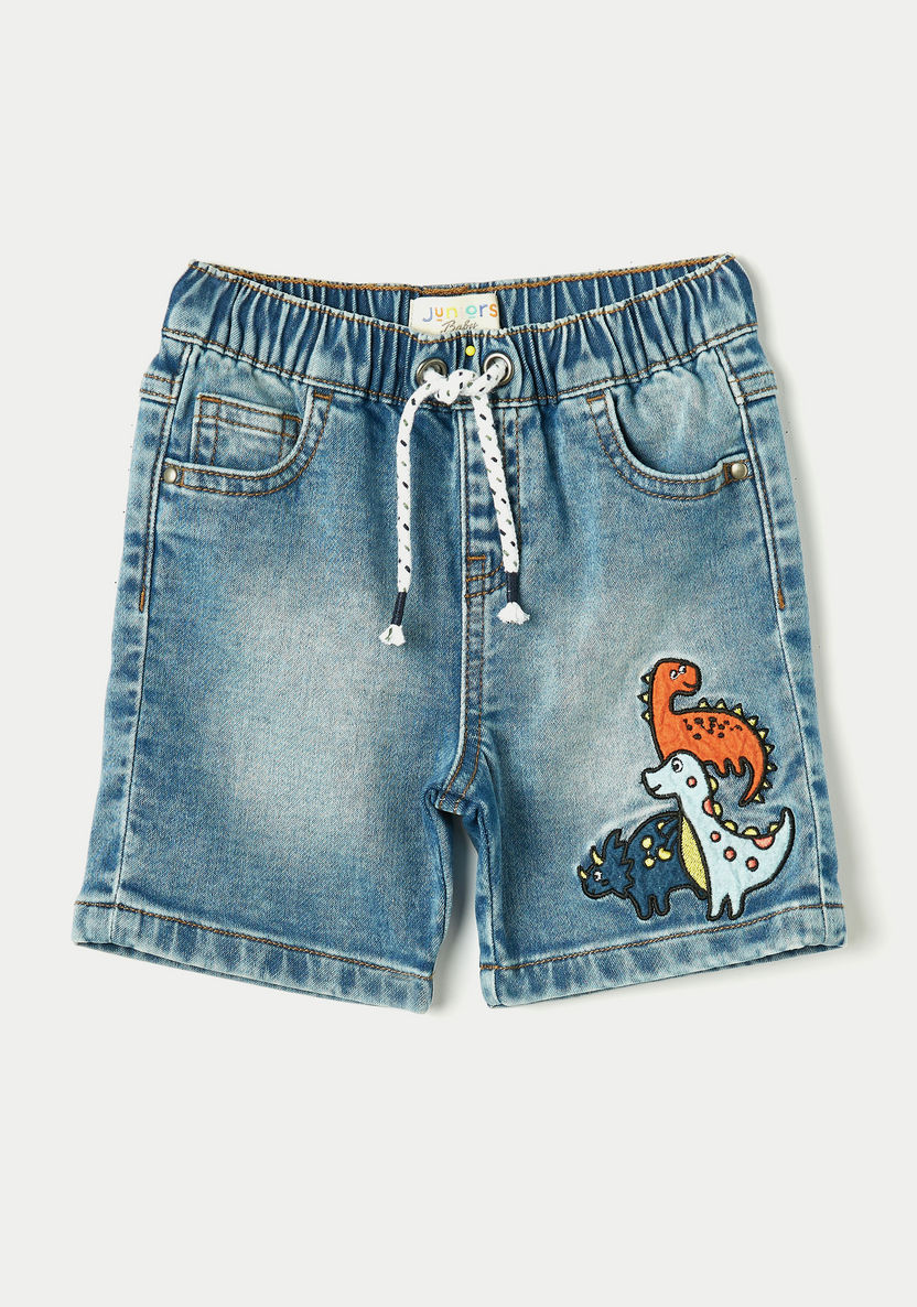 Juniors Boys' Embroidered Denim Shorts-Shorts-image-0