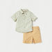 Juniors Typographic Print Shirt and Shorts Set-Clothes Sets-thumbnail-0