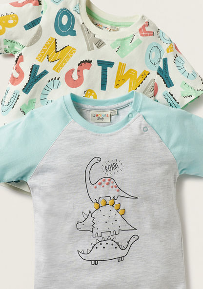 Juniors Printed 3-Piece T-shirt and Shorts Set-Clothes Sets-image-4