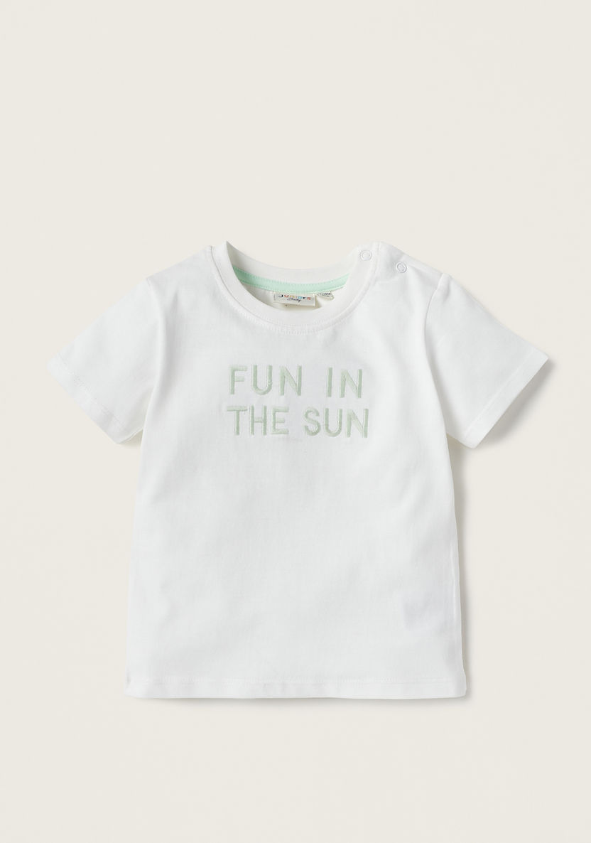 Juniors Printed T-shirt and Dungaree Set-Clothes Sets-image-1