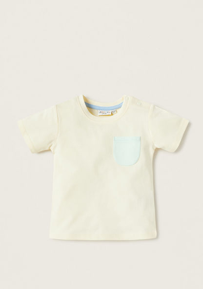 Juniors Solid T-shirt and Dungaree Set-Clothes Sets-image-2