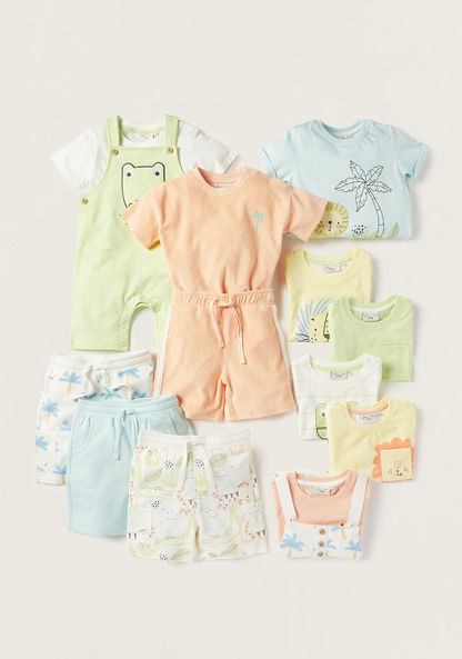 Juniors 3-Piece Printed T-shirt and Shorts Set-Clothes Sets-image-6