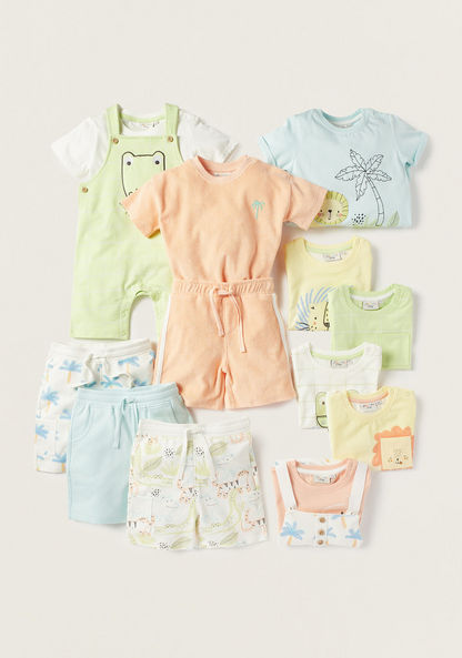 Juniors Printed 3-Piece T-shirts and Shorts Set-Clothes Sets-image-6