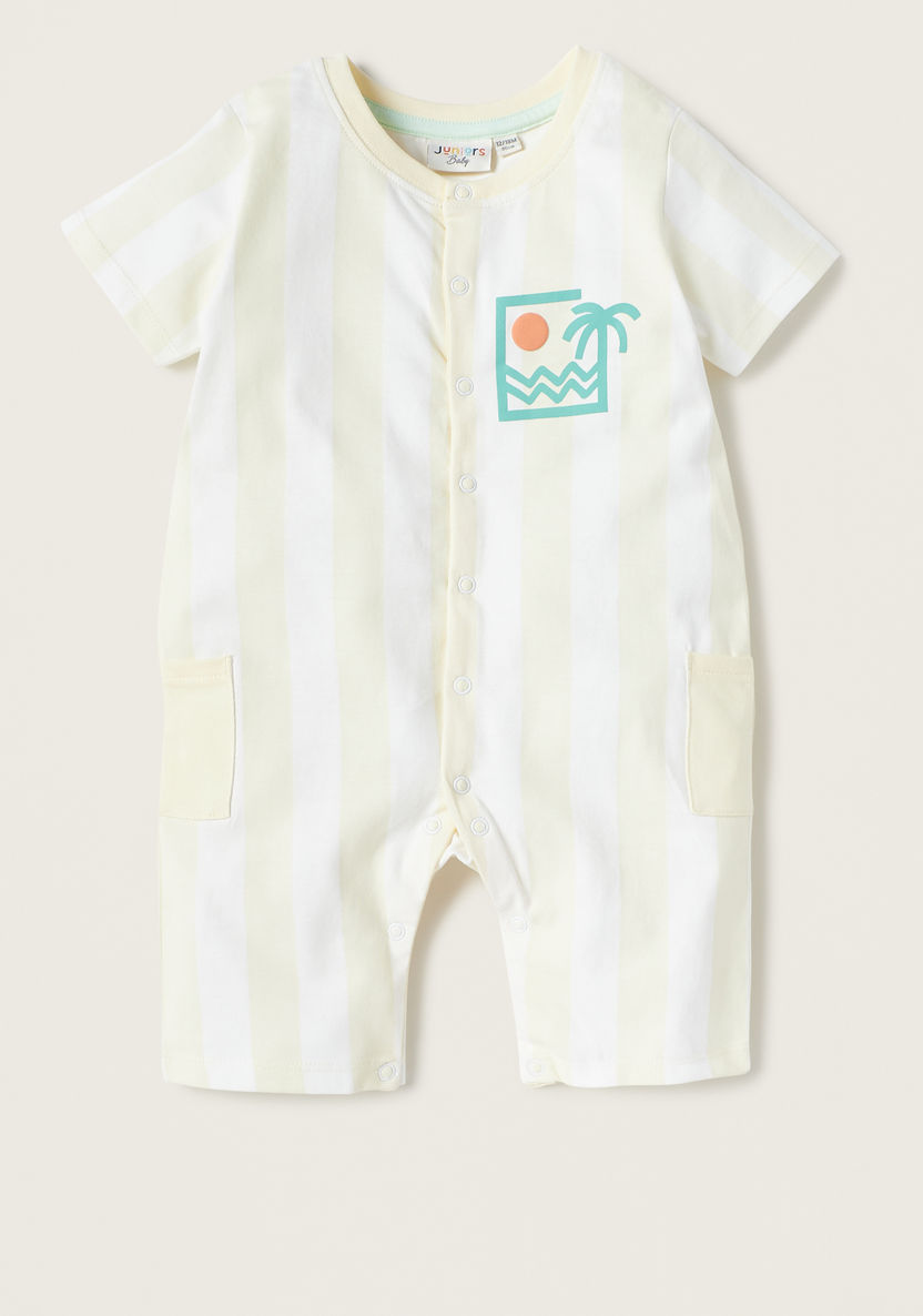 Juniors Striped Romper - Set of 2-Rompers%2C Dungarees and Jumpsuits-image-1