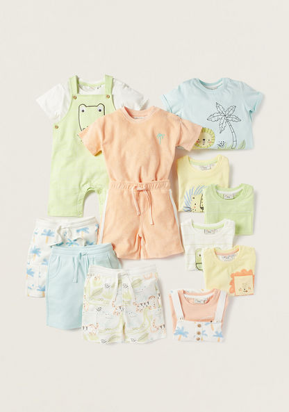 Juniors Embroidered Romper with Short Sleeves - Set of 2-Rompers%2C Dungarees and Jumpsuits-image-5