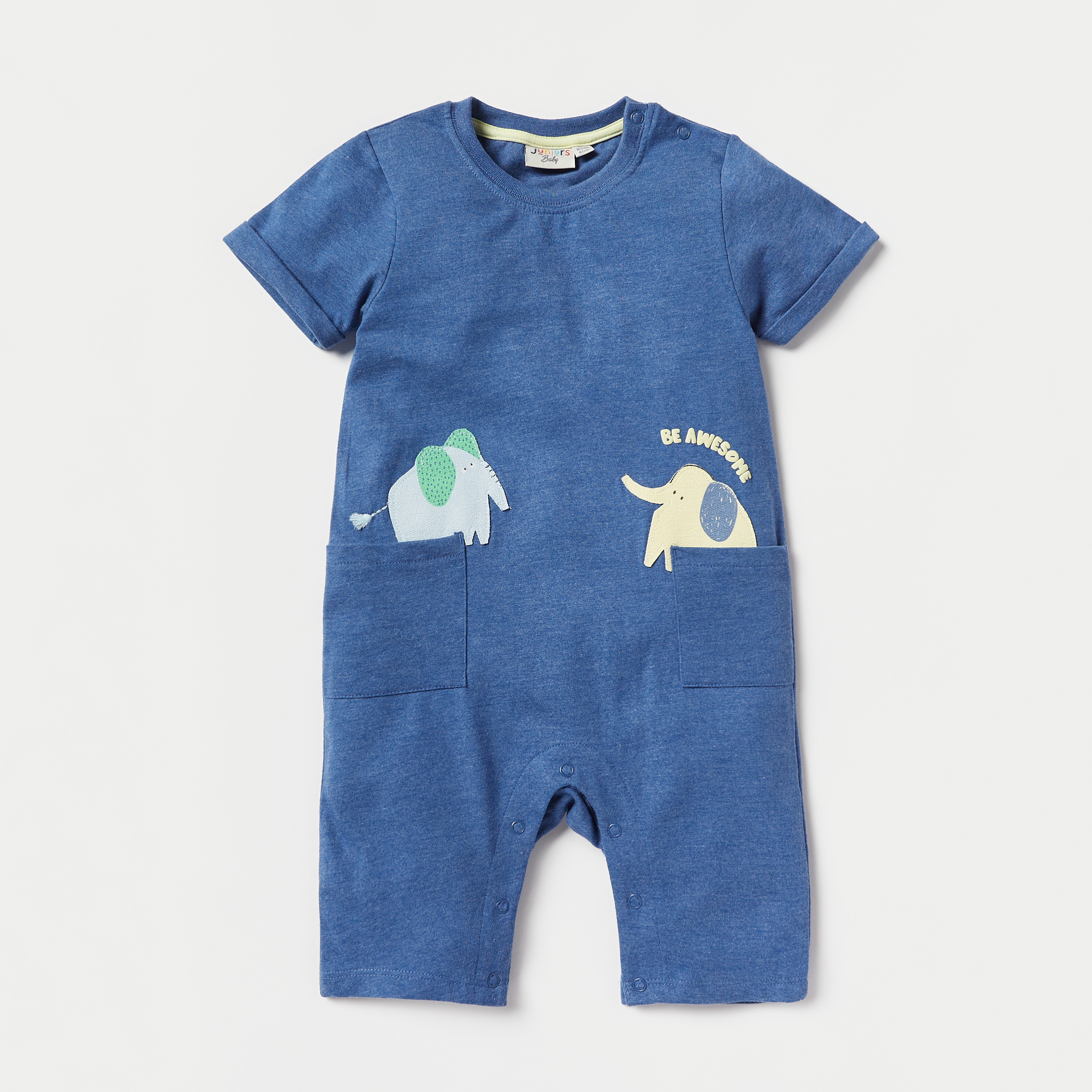 أفرول بتفاصيل زخارف من جونيورز - طقم من قطعتين-baby-boys-clothing-rompers-image-2
