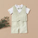 Juniors Solid Shirt with Waistcoat and Shorts-Clothes Sets-thumbnail-0