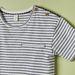 Giggles Striped T-shirt with Crew Neck and Short Sleeves-T Shirts-thumbnail-1