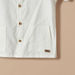 Giggles Textured Shirt with Mandarin Collar and Short Sleeves-Shirts-thumbnailMobile-2