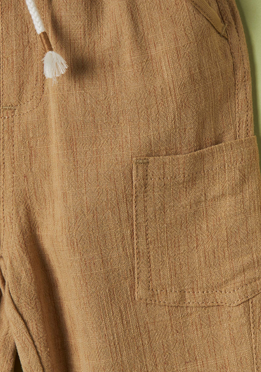 Giggles Solid Pants with Pockets and Drawstring Closure-Pants-image-2