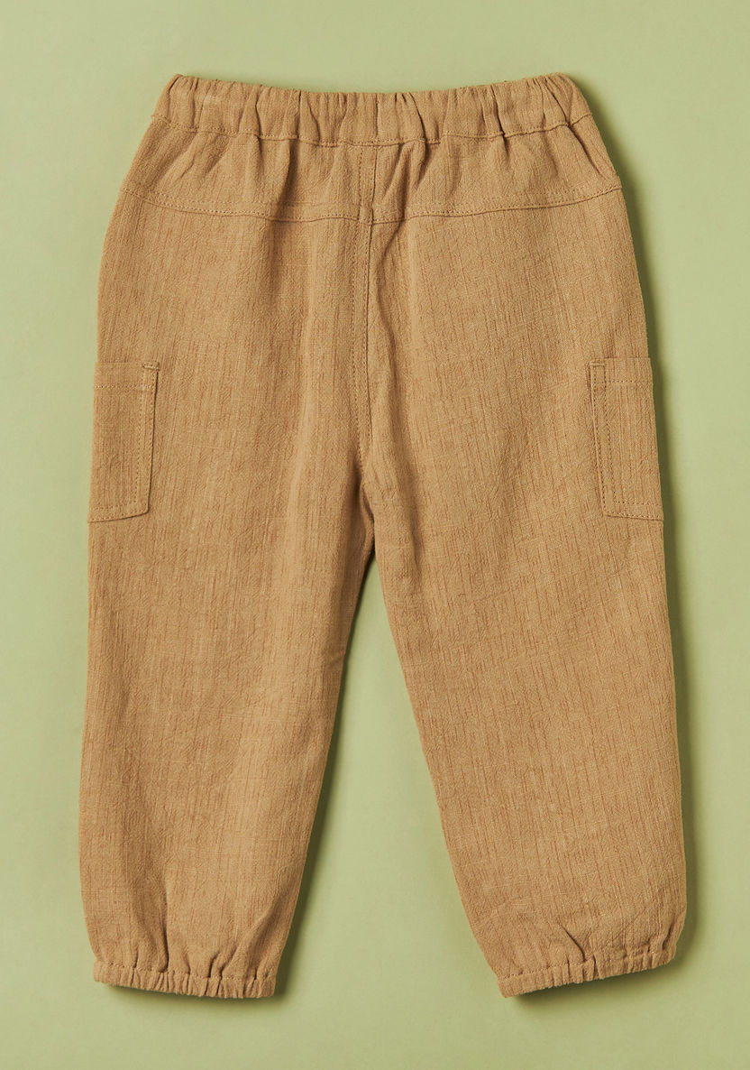 Giggles Solid Pants with Pockets and Drawstring Closure-Pants-image-3