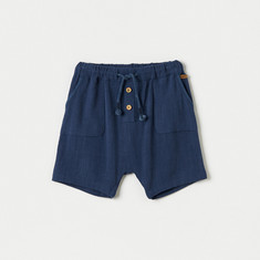 Giggles Solid Shorts with Drawstring Closure and Pockets