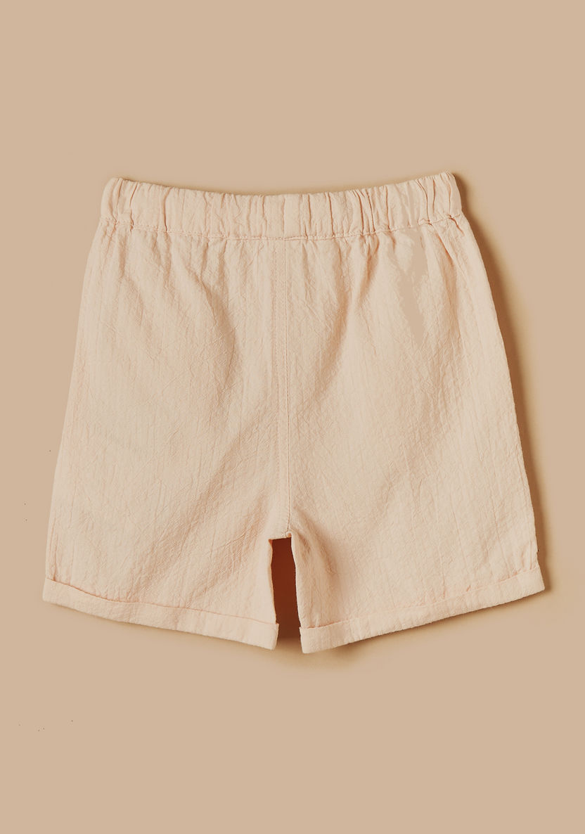Giggles Solid Shorts with Drawstring Closure and Pockets-Shorts-image-3