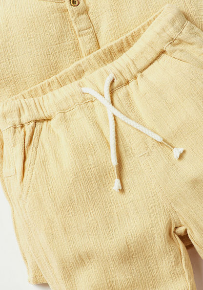 Giggles Textured Shirt and Pants Set-Clothes Sets-image-1