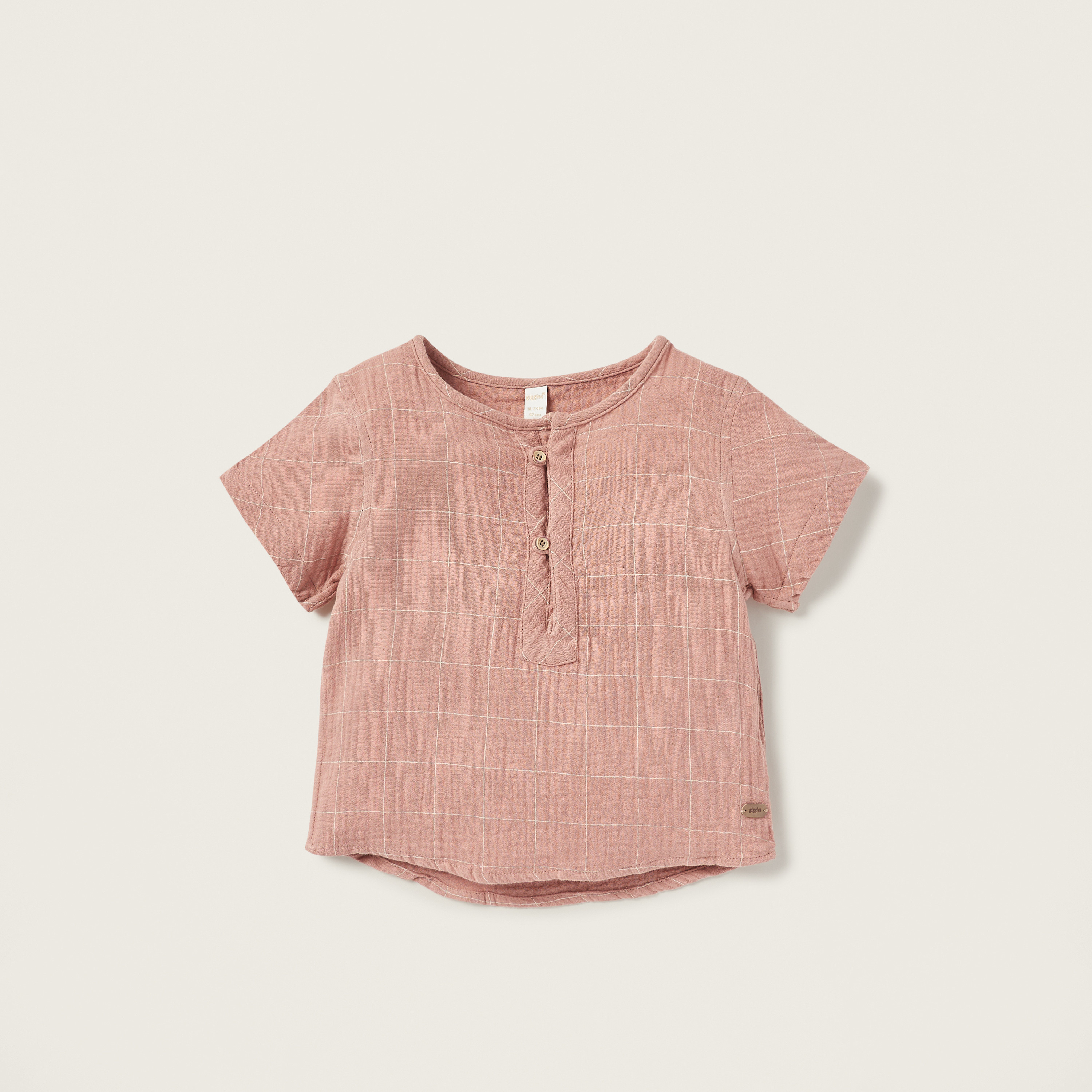 Giggles Checked T-shirt and Shorts Set-baby-boys-clothing-setsandcoords-image-2