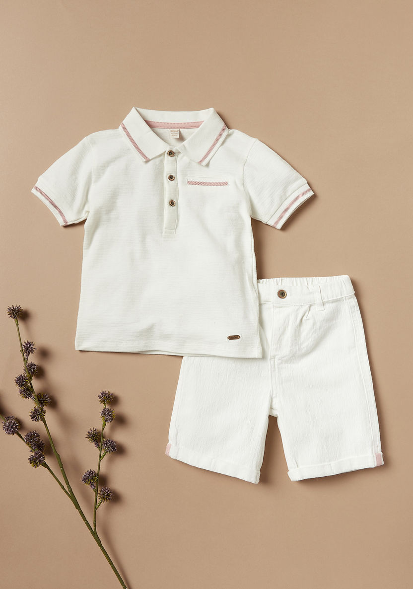 Giggles Polo T-shirt and Shorts Set-Clothes Sets-image-0