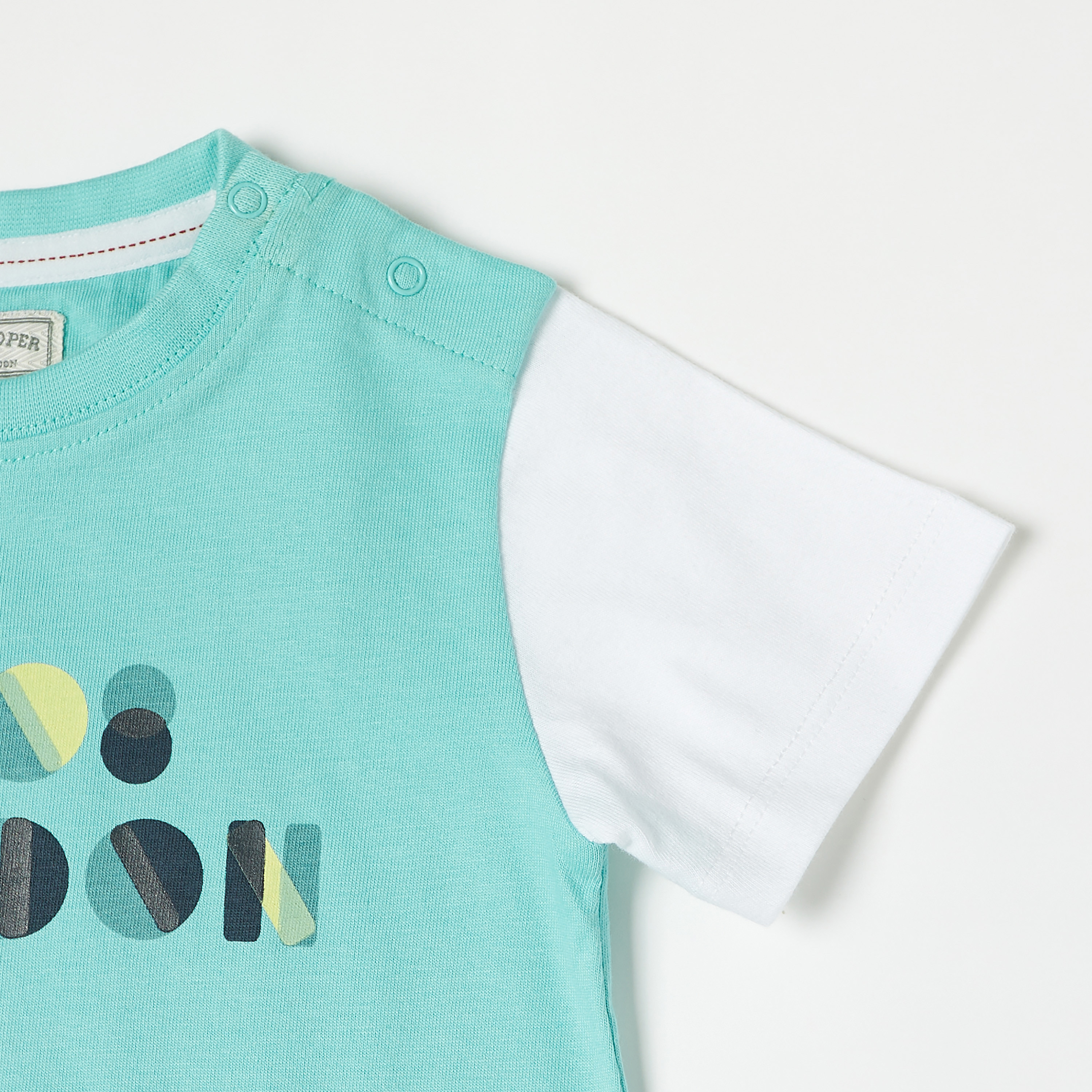 Lee Cooper Printed Colourblock T-shirt with Crew Neck and Short Sleeves-baby-boys-clothing-tshirtsandpolos-image-2
