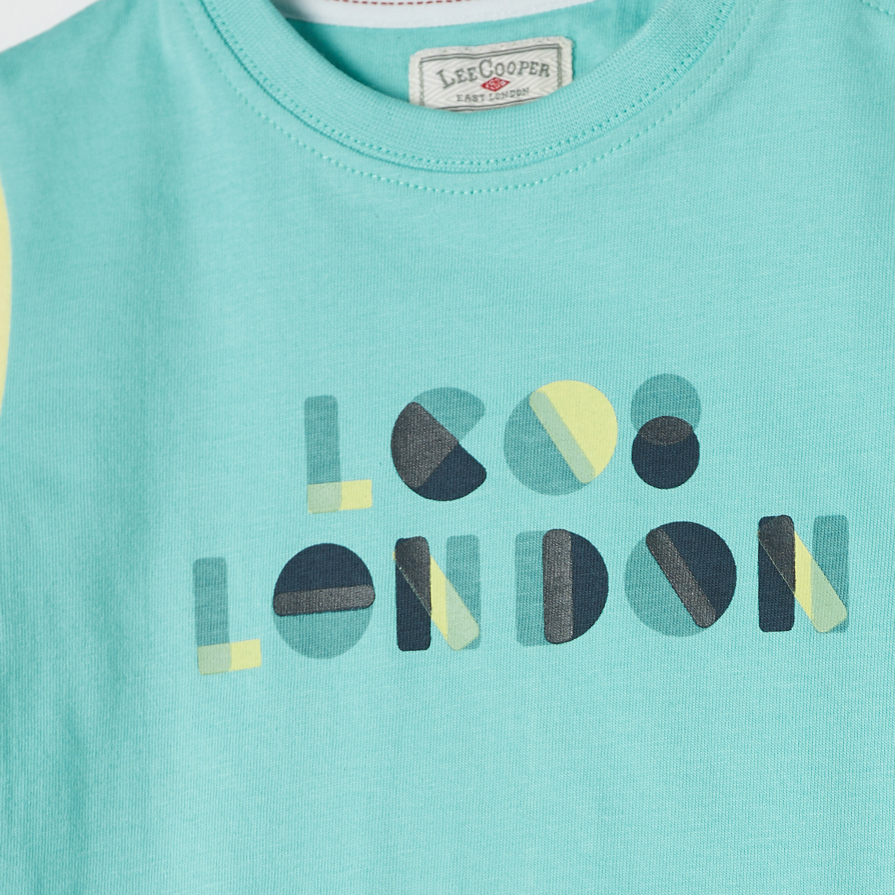 Lee Cooper Printed Colourblock T-shirt with Crew Neck and Short Sleeves-baby-boys-clothing-tshirtsandpolos-image-3