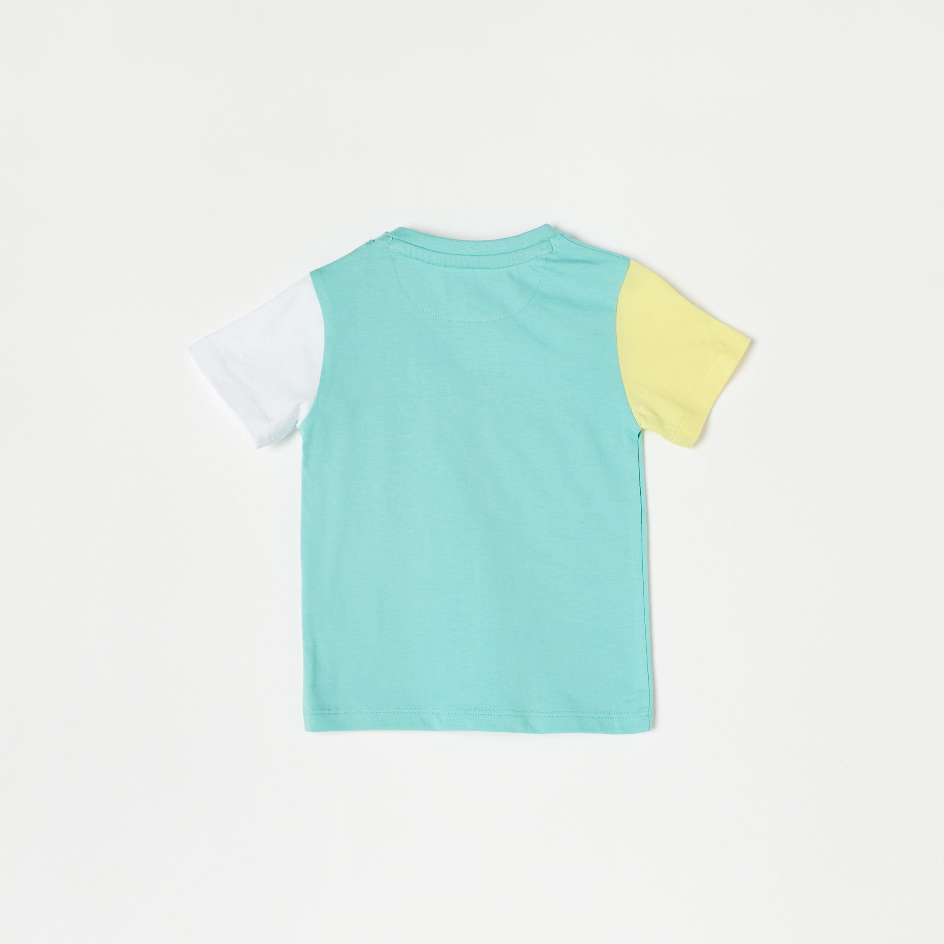 Lee Cooper Printed Colourblock T-shirt with Crew Neck and Short Sleeves-baby-boys-clothing-tshirtsandpolos-image-4