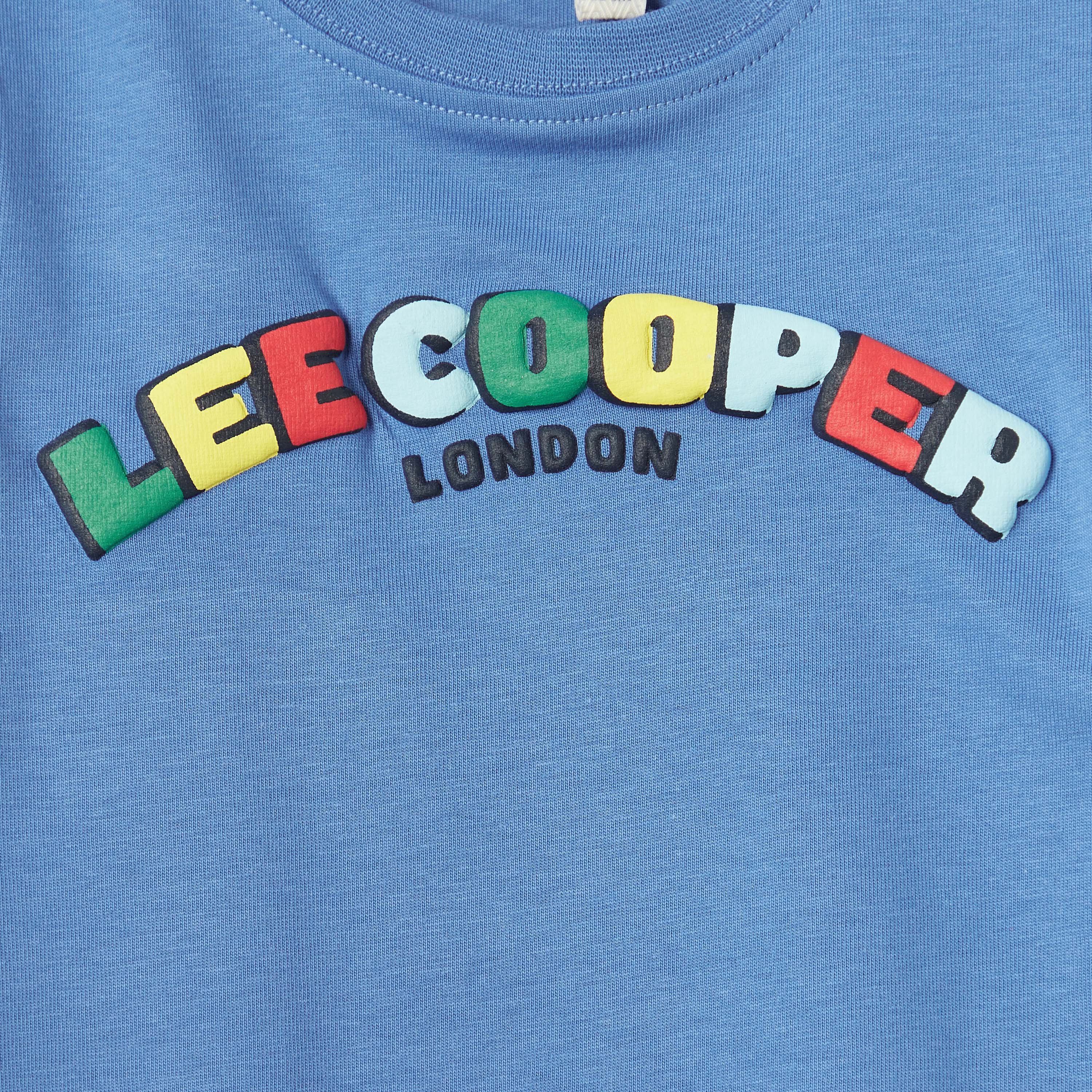 Lee Cooper Logo Print Crew Neck T-shirt-baby-boys-clothing-tshirtsandpolos-image-3